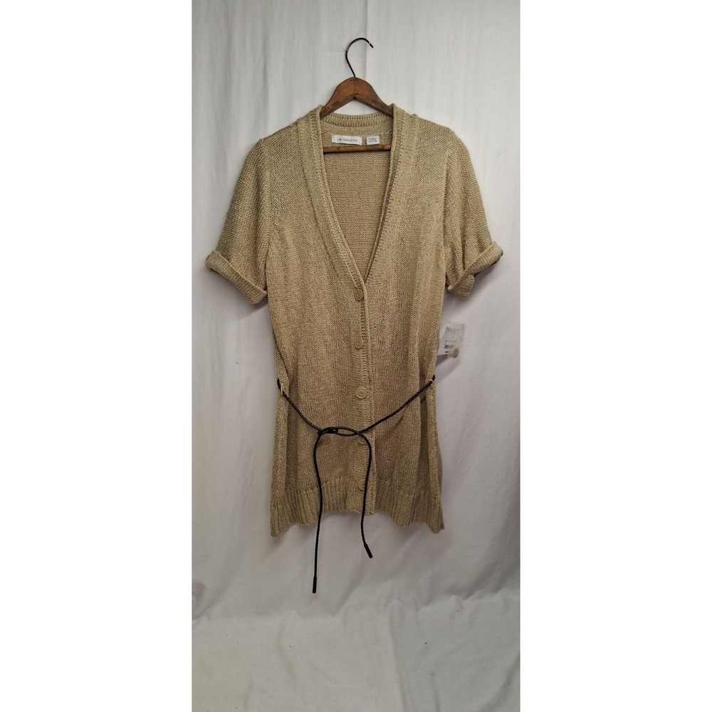 Liz Claiborne Women's Gold Knit Short Sleeve Sweater Size L‎